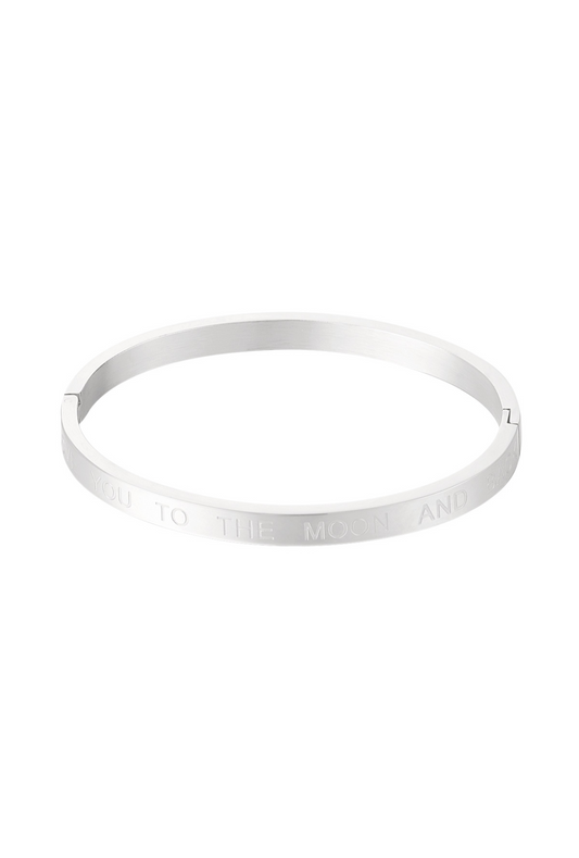 Bangle love you to the moon and back- Zilver