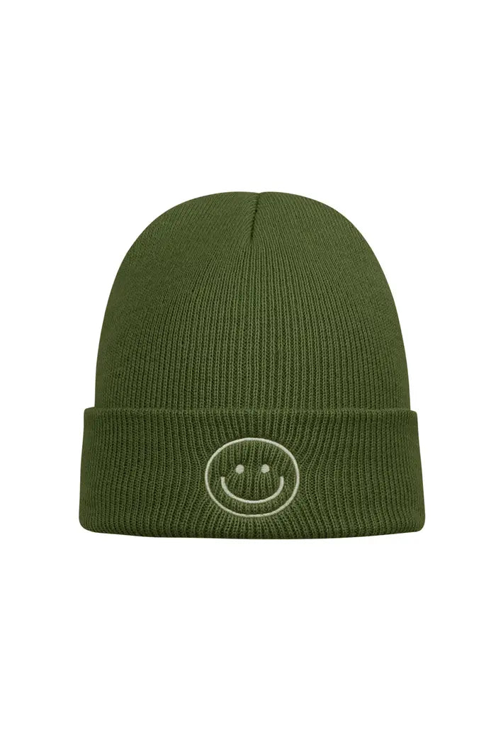 Beanie smiley - Groen