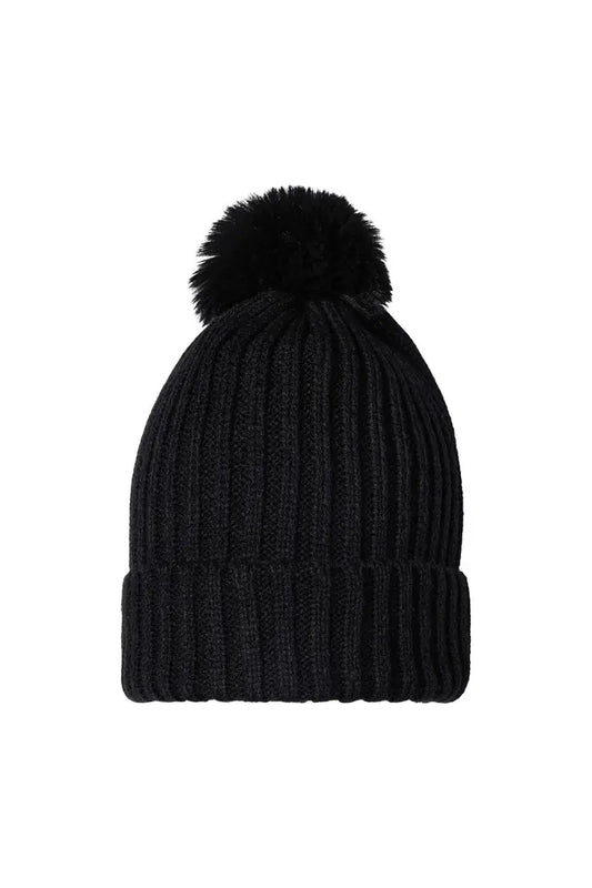 Beanie enkele puf - Zwart