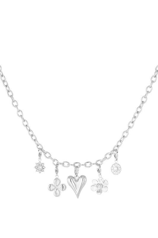 Charm ketting - Zilver