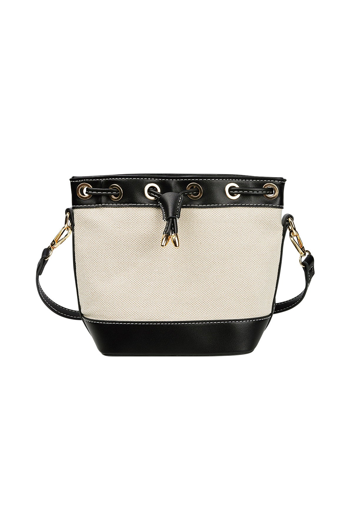 Bucket bag - Black and Beige