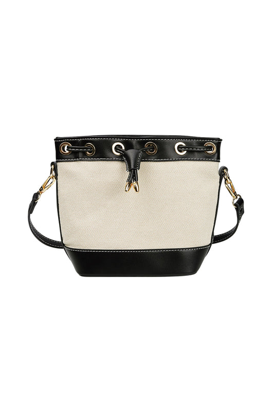 Bucket bag - Black and Beige