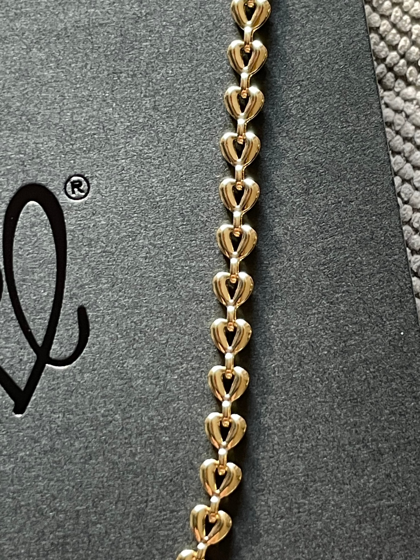 Ketting connected hearts - goud