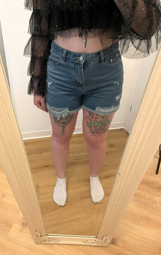 Short ripped - Blauw
